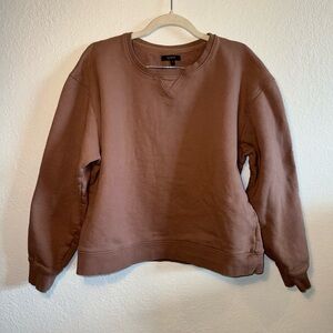 QUINCE Organic Cotton Brown Crewneck Casual Sweatshirt Size Large